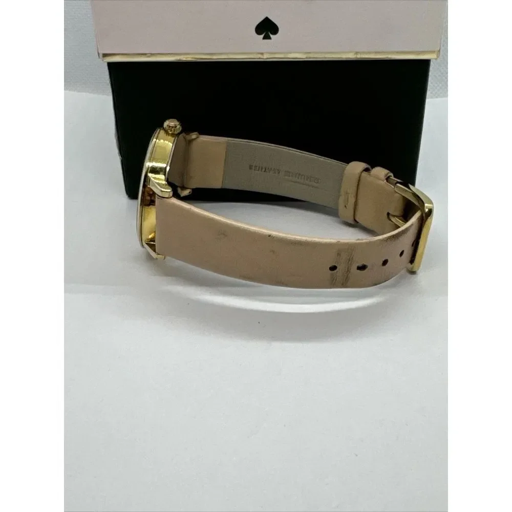 Kate Spade New York Metro 0073 Women's Beige Leather Analog Quartz Watch JNA157